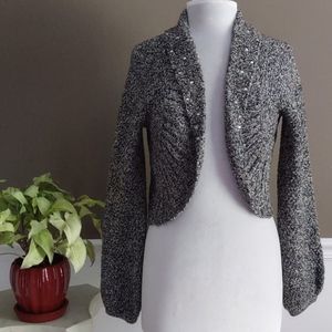 silver shrug sweater